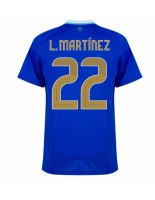 Argentina Lautaro Martinez #22 Venkovní Dres Copa America 2024 Krátký Rukáv